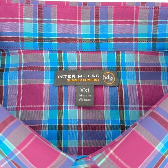NWT Peter Millar Men's Summer Comfort Rosewood Pebbles Performance Shirt XXL - Picture 11 of 14
